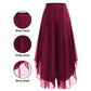 Women's asymmetrical chiffon pants with wide leg