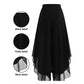 Women's asymmetrical chiffon pants with wide leg