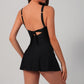 Elegant Scalloped Trim Tummy Control Swimsuit