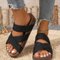 👡 50% OFF! ☀️Women's Criss-Cross Woven Strap Wedge Sandals