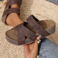 👡 50% OFF! ☀️Women's Criss-Cross Woven Strap Wedge Sandals