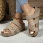 👡 50% OFF! ☀️Women's Criss-Cross Woven Strap Wedge Sandals