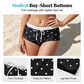 Polka Dot Halter Bikini Set with Boy-Shorts