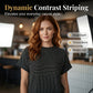 Women's Textured Stripe Short-Sleeve Shirt