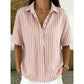 Women's Casual Striped Short-Sleeve Shirt