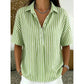 Women's Casual Striped Short-Sleeve Shirt