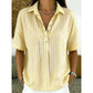 Women's Casual Striped Short-Sleeve Shirt