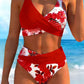 Women's Floral Print High Waist Bikini Set