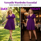Elegant V-Neck Twist Front Dress with Pockets