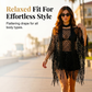 Women’s Hollow-Out Fishnet Tassel Poncho