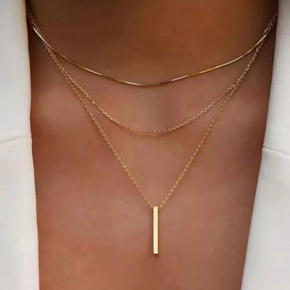 Elegant Multi Layered Necklace with Delicate Pendant