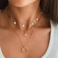Elegant Multi Layered Necklace with Delicate Pendant