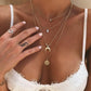 Elegant Multi Layered Necklace with Delicate Pendant