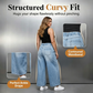 Women's Wide-Leg Jeans with Patch Pockets