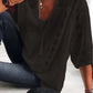 Women's U-neck blouse with sleeves—buy 2 get free shipping