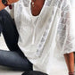 Women's U-neck blouse with sleeves—buy 2 get free shipping