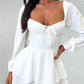 Women’s Sweetheart Neckline Skort Mini Dress