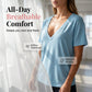 Women's Deep V-Neck Short Sleeve T-Shirt