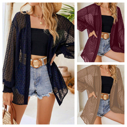 Women's Lightweight Sheer Cover Up Cardigan