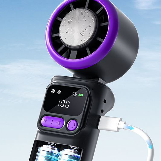 Portable Cooling Fan with Ice Compress Plate✨