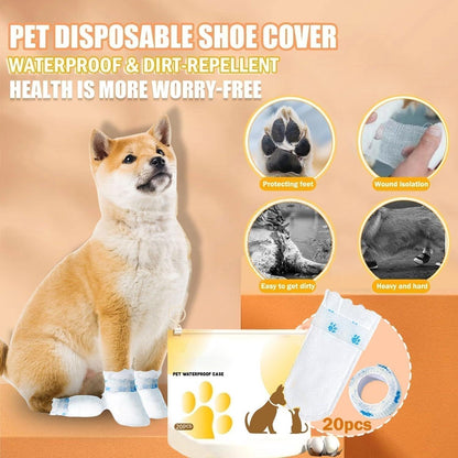 🥳2026 HOT SALE🥳💞50K+ SOLD!🐾💧 50% OFF! Waterproof Disposable Dog Paw Protectors – Keep paws clean, floors spotless. No more muddy prints! 20pcs/pack. 🧼✨