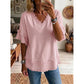 Women's V-Neck Casual Short Sleeve Top