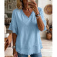 Women's V-Neck Casual Short Sleeve Top