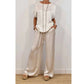 Women's Elegant Top & Wide-Leg Pant Set