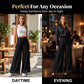 Women's Flowy Chiffon Wide-Leg Pants