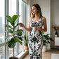 Women's Classic Floral Print Maxi Dress