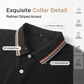 Men Fashion Contrast Lapel Quick Drying Short Sleeve T-Shirt