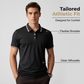 Men Fashion Contrast Lapel Quick Drying Short Sleeve T-Shirt