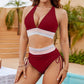 🔥💃High Waisted Tummy Control Color Block Bikini Set