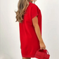 V-Neck Color-Blocking Midi Dress