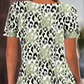 Women's Casual Printed Round Neck Short Sleeve Top