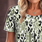 Women's Casual Printed Round Neck Short Sleeve Top