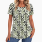 Women's Casual Printed Round Neck Short Sleeve Top