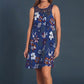 Stylish women's sleeveless dress with a print
