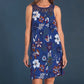 Stylish women's sleeveless dress with a print