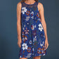 Stylish women's sleeveless dress with a print