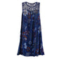 Stylish women's sleeveless dress with a print