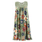 Stylish women's sleeveless dress with a print