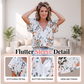 Women Casual V Neck Floral Print