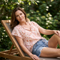 Women Casual V Neck Floral Print