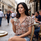 Women Casual V Neck Floral Print