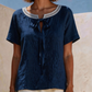 Women's Elegant Lace Tie Neck Top