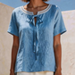 Women's Elegant Lace Tie Neck Top