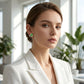 Four-Leaf Clover Huggie Hoop Earrings
