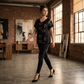 Women's Summer V-Neck Printed Top