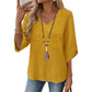 Women's V-Neck Casual Embroidered Top